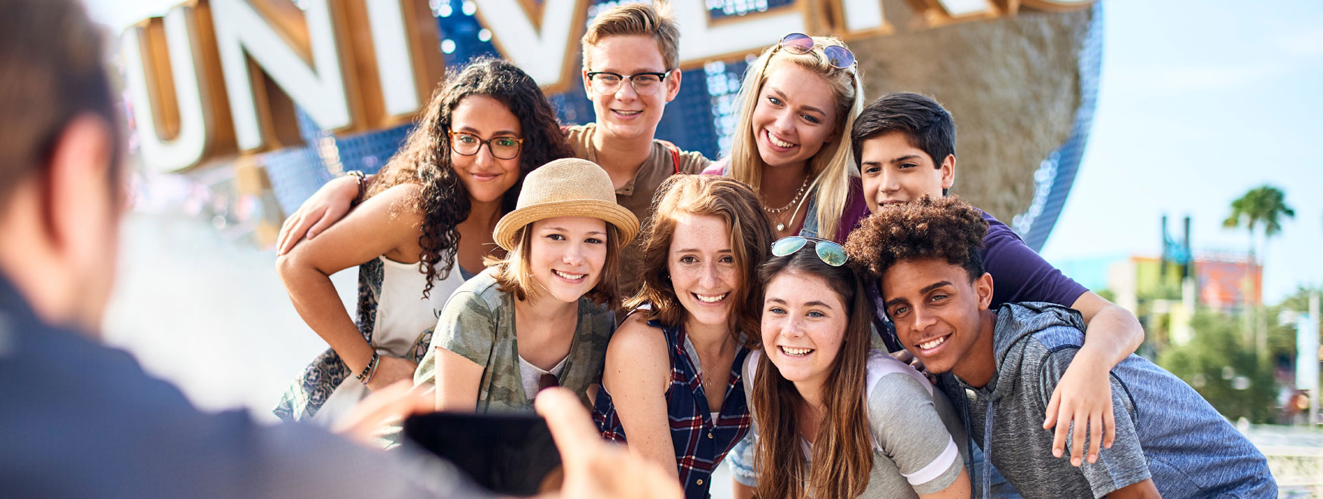 Group of students at Universal Studios